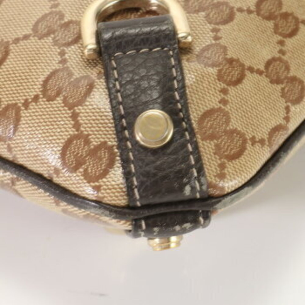 Gucci brown shoulder leather Abbey crossbody bag GG Crystal - Picture 9 of 14